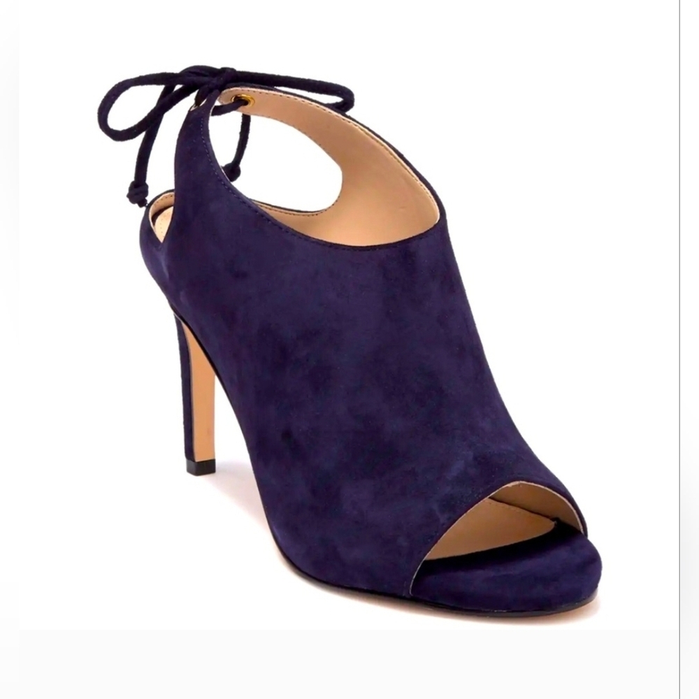 Cole Haan Emmett Booties, Marine Blue Suede, Size 8.5 B